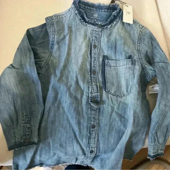 Ag denim chambray button front Longsleeve blouse - Picture 3 of 5